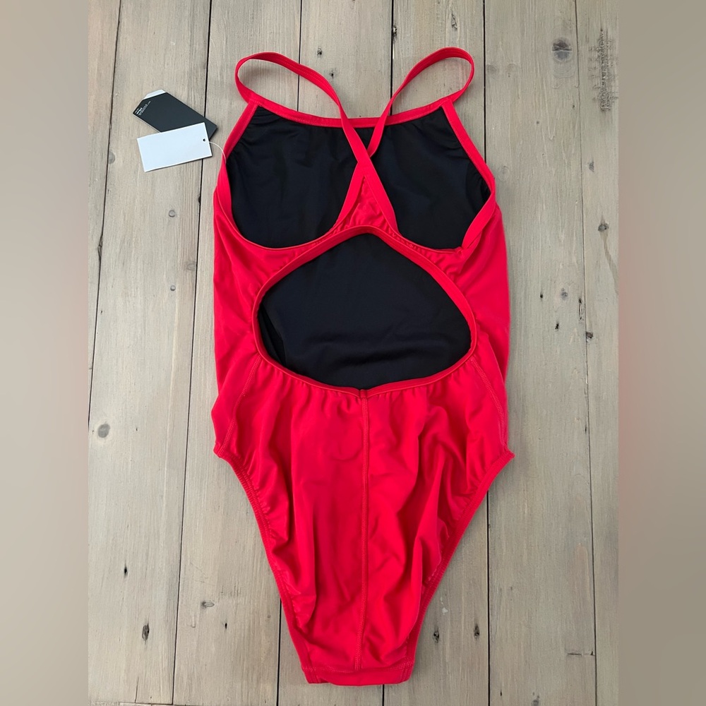 TYR womens Swimsuit, Red, Size 38 - Picture 2 of 4